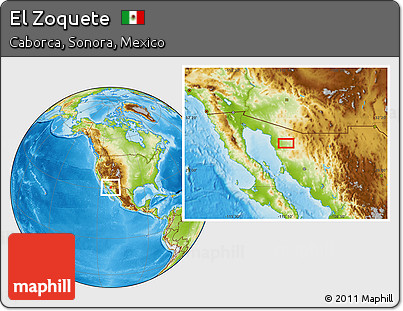 Physical Location Map of El Zoquete