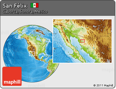 Physical Location Map of San Félix