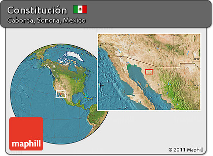 Satellite Location Map of Constitución