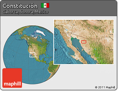 Satellite Location Map of Constitución