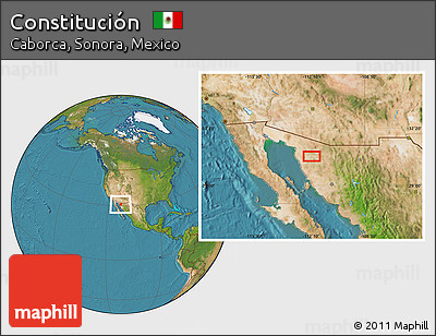 Satellite Location Map of Constitución