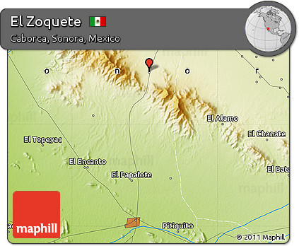 Physical Map of El Zoquete