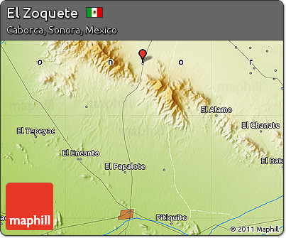 Physical Map of El Zoquete