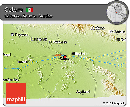 Physical Panoramic Map of Calera