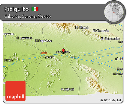 Physical Panoramic Map of Pitiquito