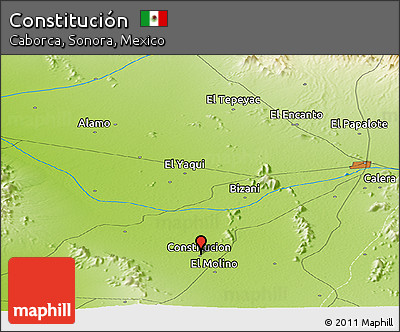Physical Panoramic Map of Constitución