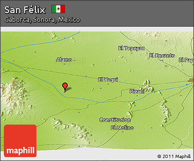 Physical Panoramic Map of San Félix