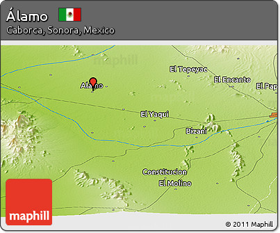 Physical Panoramic Map of Álamo