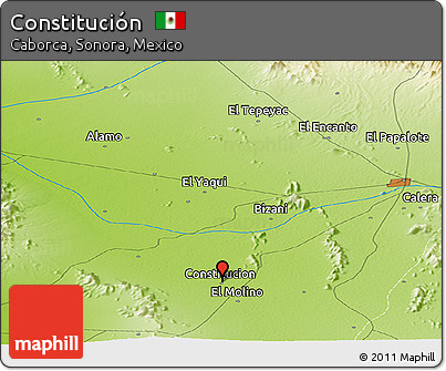Physical Panoramic Map of Constitución
