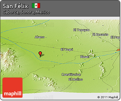 Physical Panoramic Map of San Félix