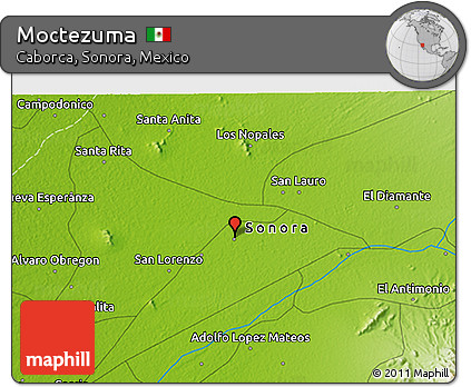 Physical 3D Map of Moctezuma