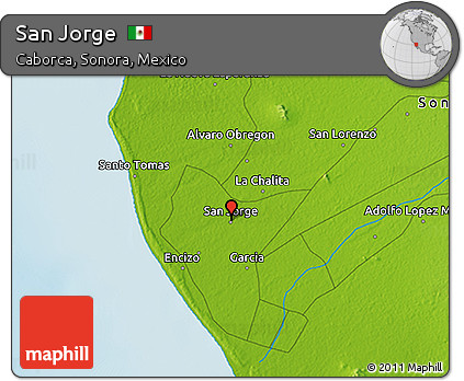 Physical 3D Map of San Jorge