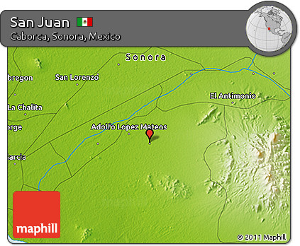 Physical 3D Map of San Juan