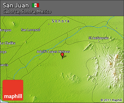 Physical 3D Map of San Juan