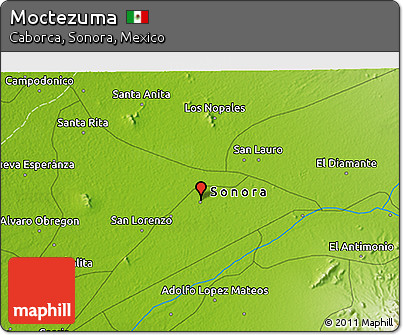 Physical 3D Map of Moctezuma