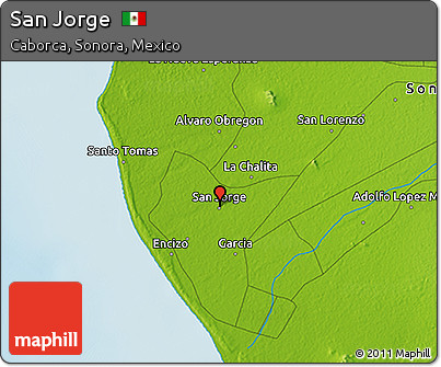 Physical 3D Map of San Jorge
