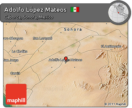 Satellite 3D Map of Adolfo López Mateos