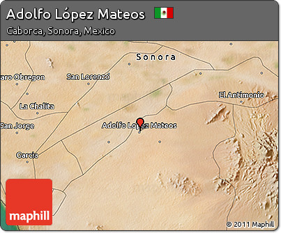 Satellite 3D Map of Adolfo López Mateos