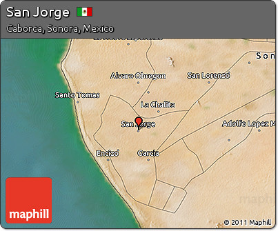 Satellite 3D Map of San Jorge