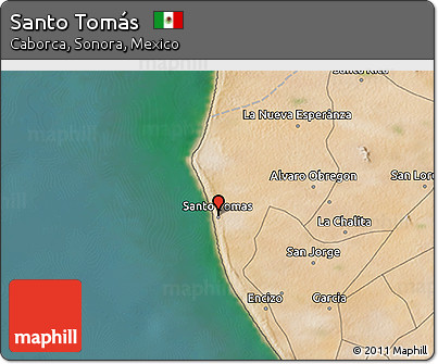 Satellite 3D Map of Santo Tomás