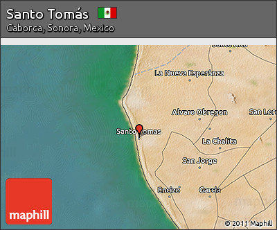 Satellite 3D Map of Santo Tomás