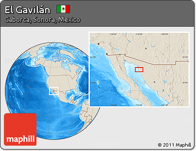 Shaded Relief Location Map of El Gavilán