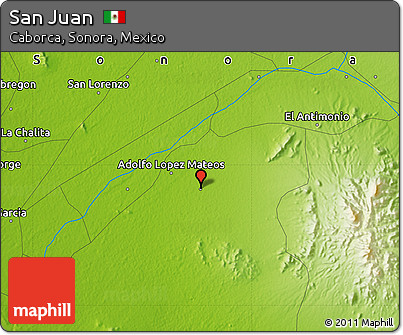 Physical Map of San Juan