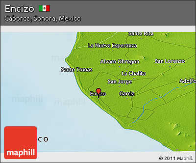 Physical Panoramic Map of Encizo
