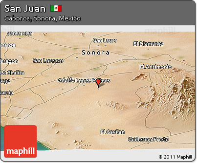 Satellite Panoramic Map of San Juan