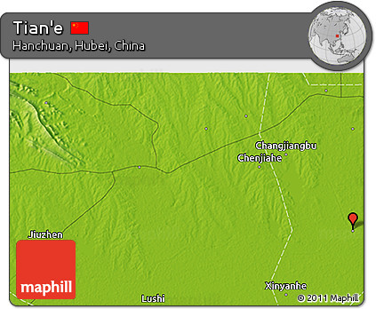 Physical 3D Map of Tian'e