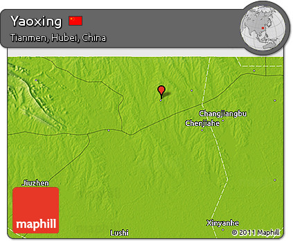 Physical 3D Map of Yaoxing