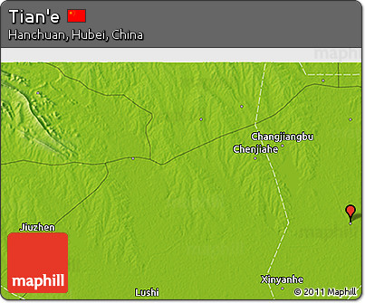 Physical 3D Map of Tian'e