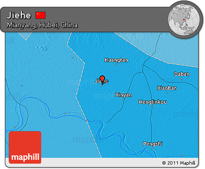 Political 3D Map of Jiehe