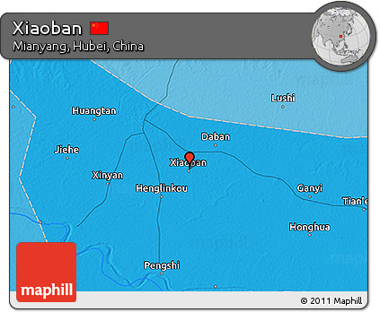 Political 3D Map of Xiaoban