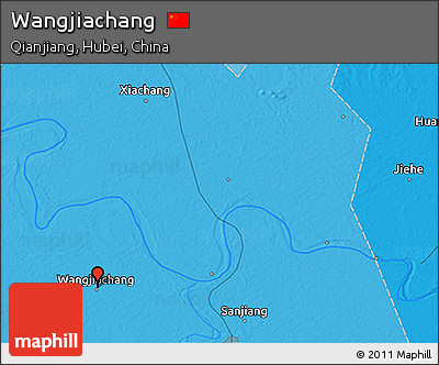 Political 3D Map of Wangjiachang
