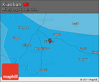 Political 3D Map of Xiaoban