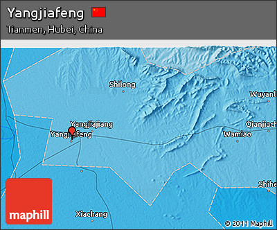 Political 3D Map of Yangjiafeng