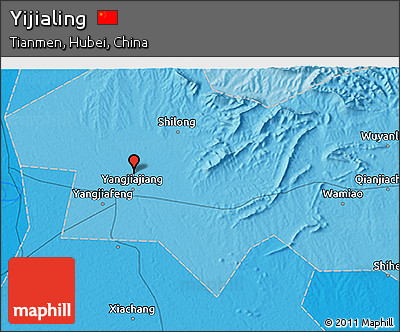 Political 3D Map of Yijialing