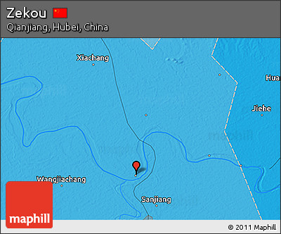 Political 3D Map of Zekou