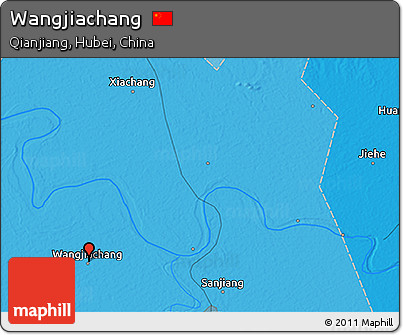 Political 3D Map of Wangjiachang