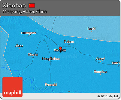 Political 3D Map of Xiaoban