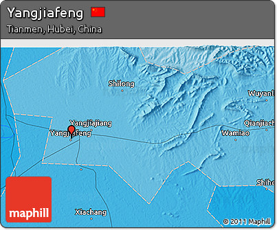 Political 3D Map of Yangjiafeng