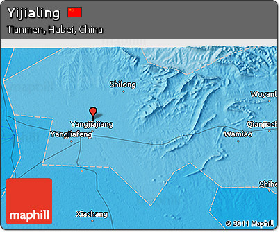 Political 3D Map of Yijialing