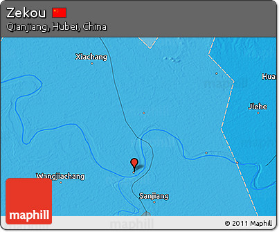 Political 3D Map of Zekou