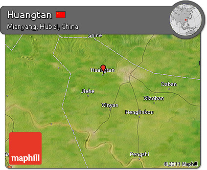 Satellite 3D Map of Huangtan
