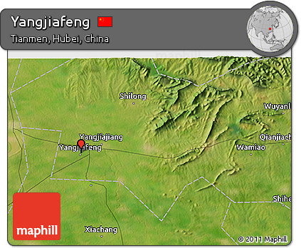Satellite 3D Map of Yangjiafeng