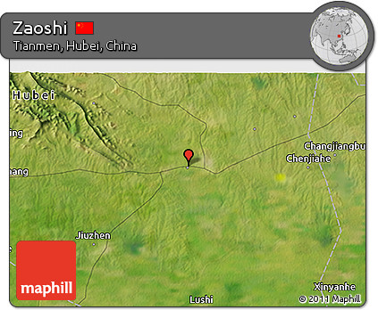 Satellite 3D Map of Zaoshi