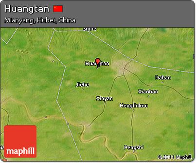 Satellite 3D Map of Huangtan