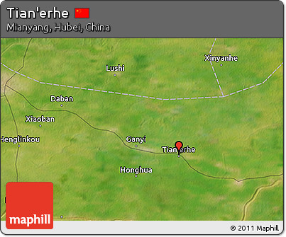 Satellite 3D Map of Tian'erhe