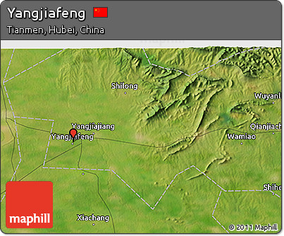 Satellite 3D Map of Yangjiafeng